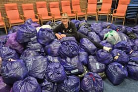 Clothes throw 287 bags collected