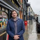 Mike Reader MP outside local pub