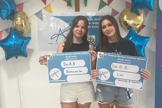 St Thomas Becket Sixth Form students celebrate excellent results