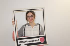 Stefania M celebrates after securing 9s in History and Maths