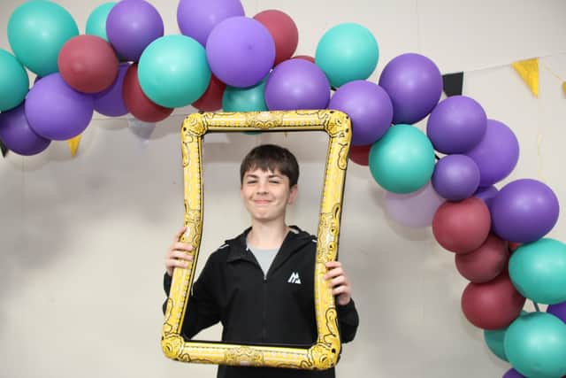 Will Pfadenhauer celebrates his GCSE results