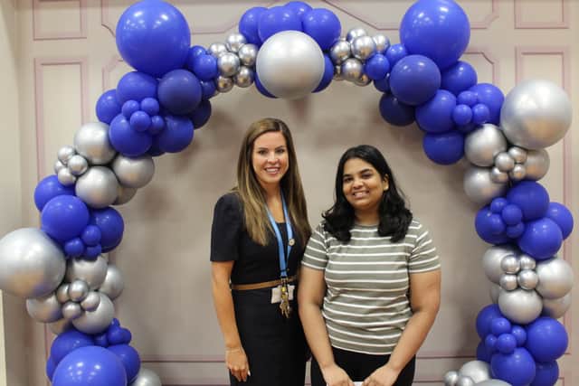 Dhruthi with Principal, Kim Bradley-Smith
