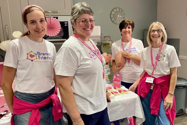 Breast Friends Northampton provided vital information and demonstrations at the afternoon tea at Claremont Parkway Care Home in Kettering