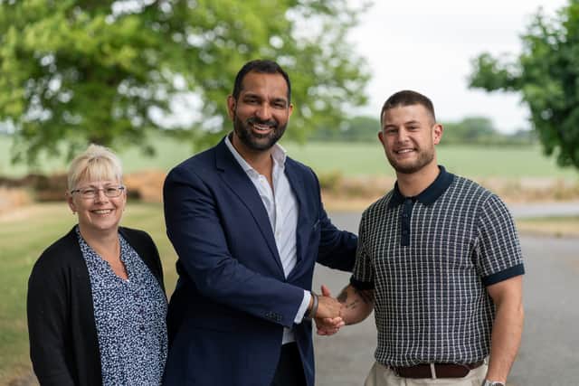 (L2R): Sally Adams Director of Walfinch Northampton, Amrit Dhaliwal, CEO Walfinch and Walfinch Northampton Managing Director Oliver Adams