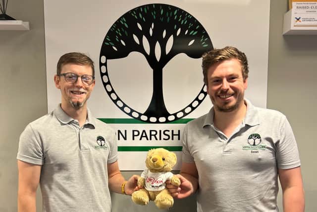 The workshop was part of Duston Together, a programme bringing free activities and opportunities to the local community from the team at Duston Parish Council, pictured here with Little Voices' very own class Teddy!