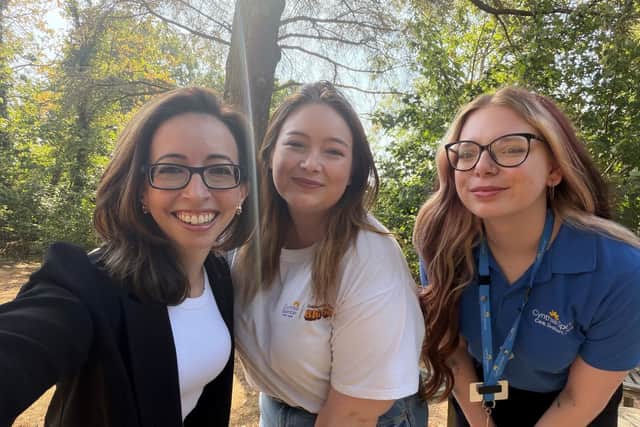 Cheryl Vinograd with Sarah Sturman and Ellie Sayers from CSH.