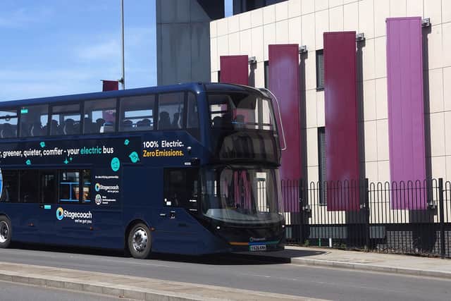 Electric bus in Northampton