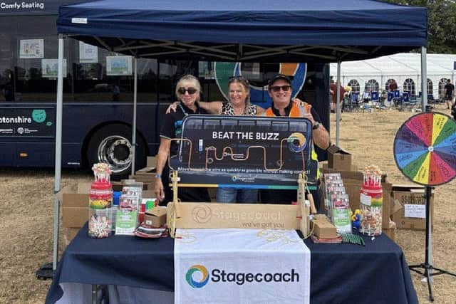 Members of the Stagecoach team at the Northampton Balloon Festival
