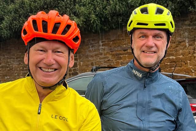 Michael Martin and Julian Annison are cycling 1,000 miles for charity.