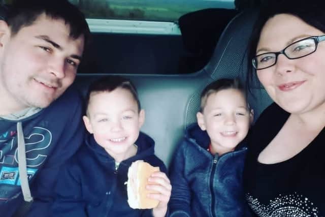 Shaun, wife Vickie and sons Oscar and Ethan