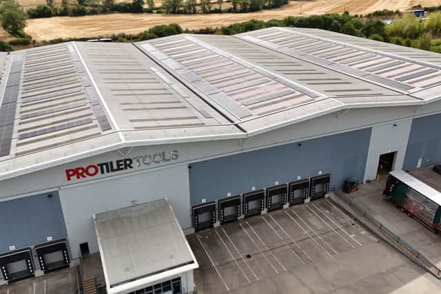 Solar panels at Pro Tiler Tools in Pineham