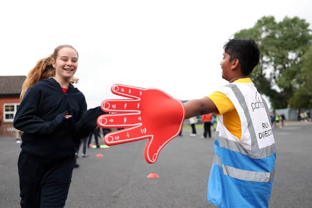 Children at Thatto Heath Community primary school took part in a mini junior parkrun, as both runners and volunteers