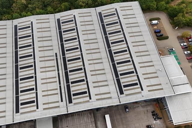 Solar panels on the roof of Pro Tiler Tools