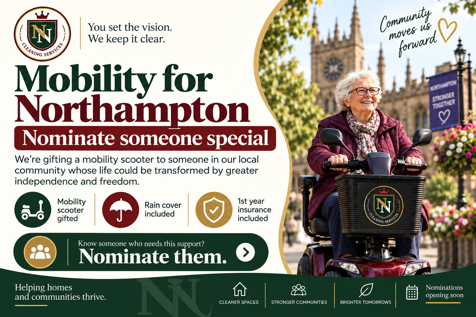 NN Cleaning Launches “Mobility for Northampton” to Help a Local Resident ...