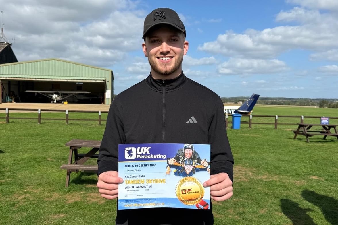 Northampton barber raises £1,500 for mental health charity through skydive