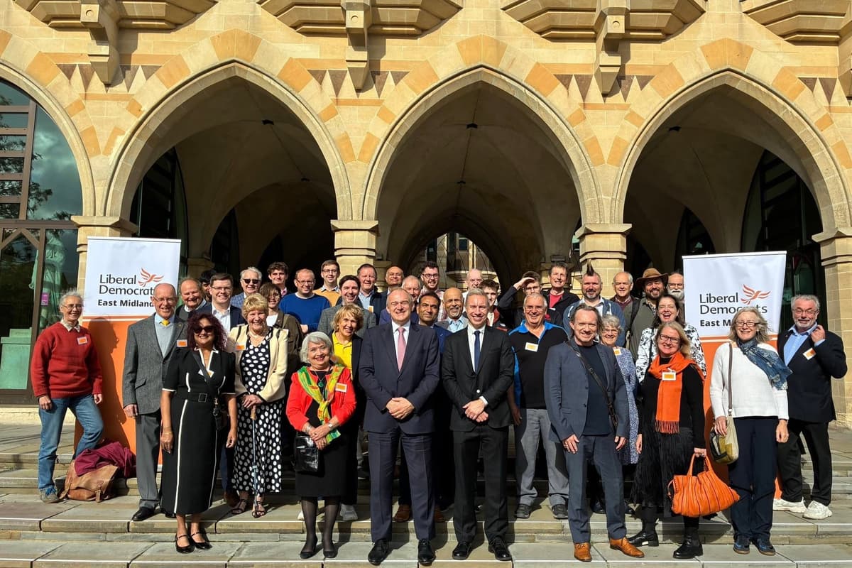 Liberal Democrat leader visits East Midlands conference at the Guildhall ...