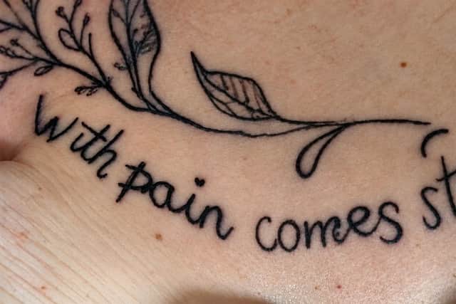 Anna's newest tattoo which has a lot of meaning to her, thank you to Tats athome artist.