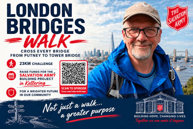 London Bridge walk by members of the Kettering Salvation Army