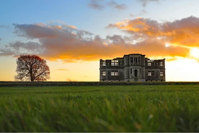 Sunset behind the lodge at Lyveden, Northamptonshire