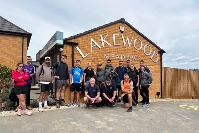 The David Wilson South Midlands team ready to take on the 15 mile walk