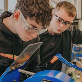 Students gain hands-on experience using engineering equipment as part of their practical training at The Bedford College Group. 