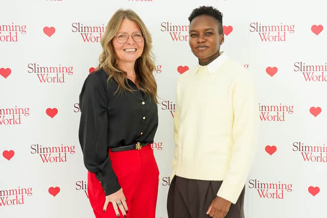 Slimming World member Lisa Lewis with Olympic 