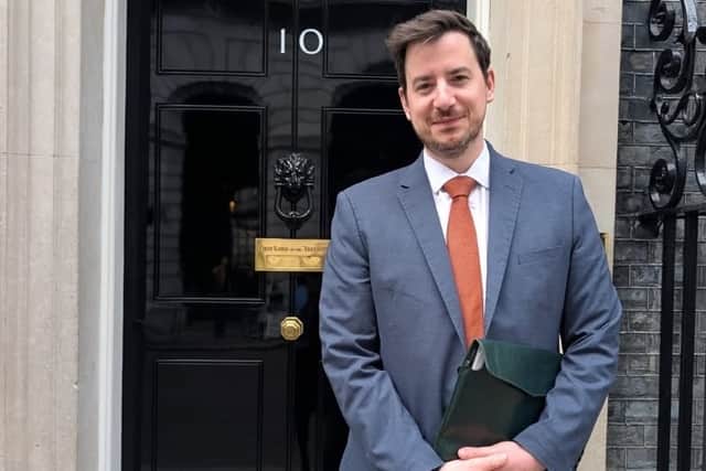 Mike Reader outside Downing Street.