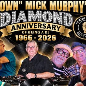 The poster for “Motown” Mick Murphy’s diamond anniversary celebration at The Black Diamond on 24 October