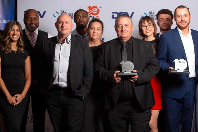 The MI Transport team with the Small Logistics Company of the Year award