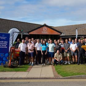 Travis Perkins colleagues at a charity golf day in aid of Alzheimer’s Society