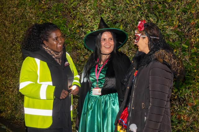 Deputy Police, Fire and Crime Commissioner Marianne Kimani (left) pictured chatting with Greencore staff.