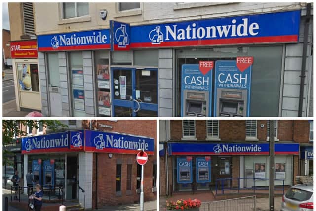 Three Nationwide banks across Northampton closed down today - St Leonard's Road, Weedon Road and Kingsley Park Terrace.