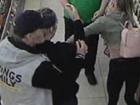 The shop worker was allegedly grabbed by a man during the robbery at the Westbridge BP store in St James Road, Northampton. Photo: Northamptonshire Police