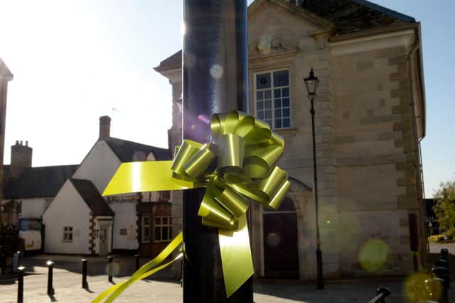 Green ribbons are all over Brackley in support of Harry Dunn's family