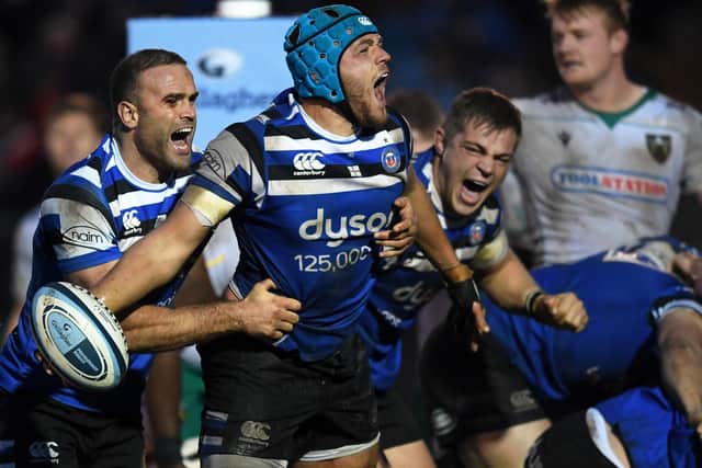Zach Mercer scored a crucial third try for Bath