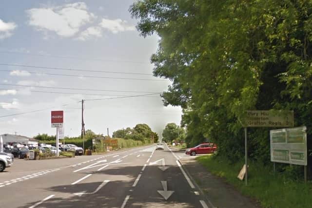 The street is off the A5.
