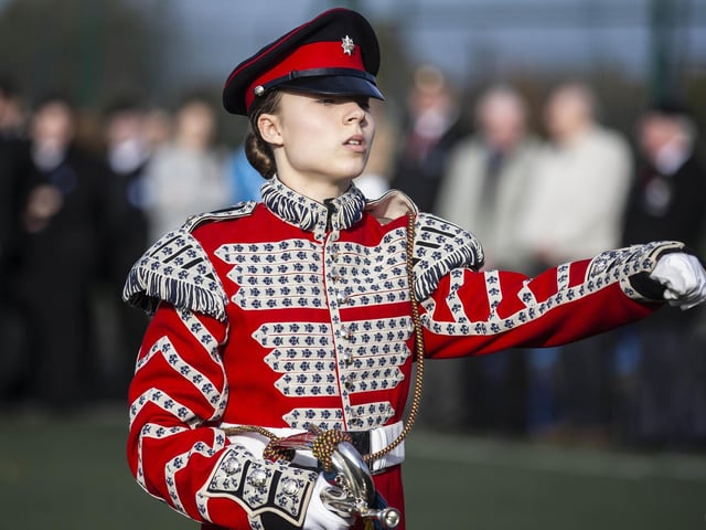 The school's own Kiera Bennett played Last Post at 11am on the bugle to mark the two-minute silence.