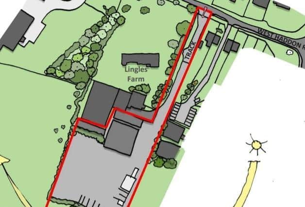 A layout of the current Lingles Farm site