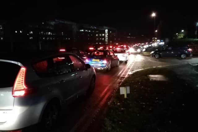 Cars have often been seen driving on the wrong side of the road in Pavillion Drive at 5.30pm to get round other motorists queuing to get on the A45 westbound.