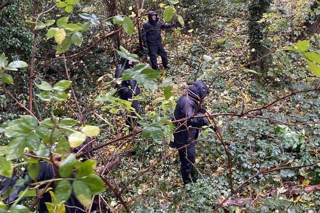 The officers were there from the morning and left at 3pm.