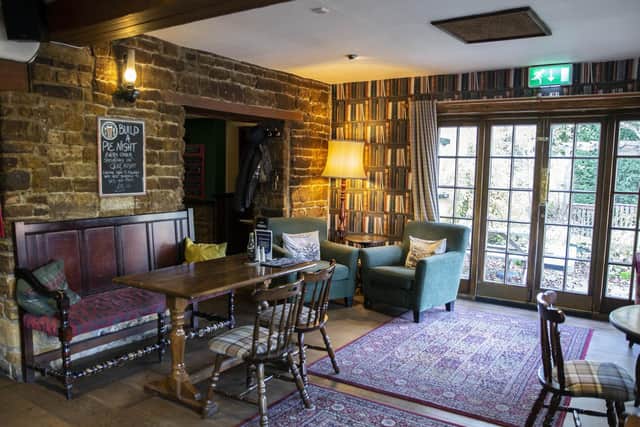 The pub has a lounge and bar area where food is served in both.