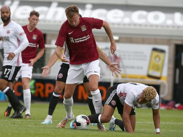 Arguably his best performance in a Cobblers shirt. Offered the defence protection, and showed some neat touches and good vision.... 7.5
