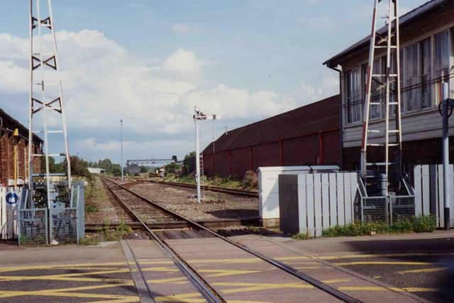 The Brackmills line in 1960 - shown here with its former crossing in Far Cotton.
