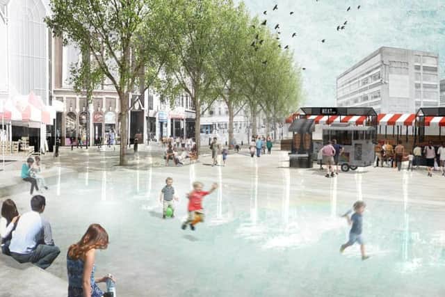Water features, stepped seating and rearranged stalls have all been put forward as part of the three plans.