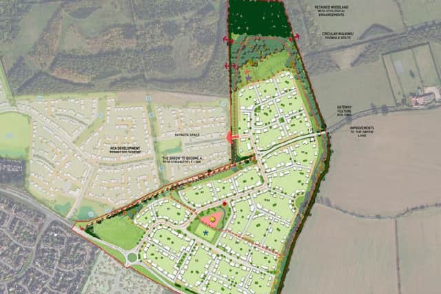 The 525-home plan straddles Northampton Borough Council and South Northamptonshire Council's borders.