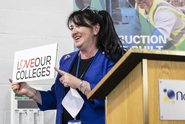 Principal Pat Brennan-Barrett at the opening of the new ACE facility at the college in September