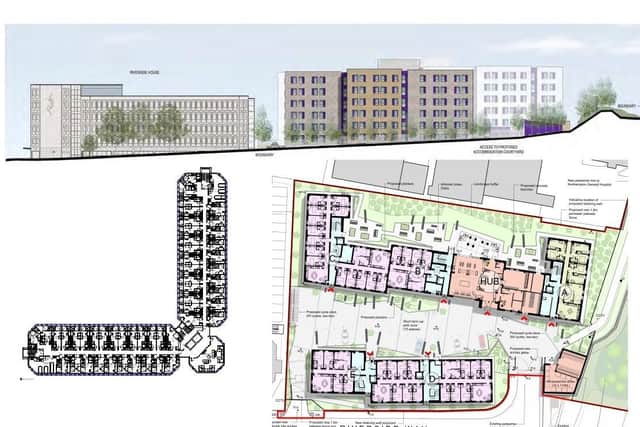 Two plans are proposing a combined 600 flats near Northampton General Hospital for healthcare staff and students.