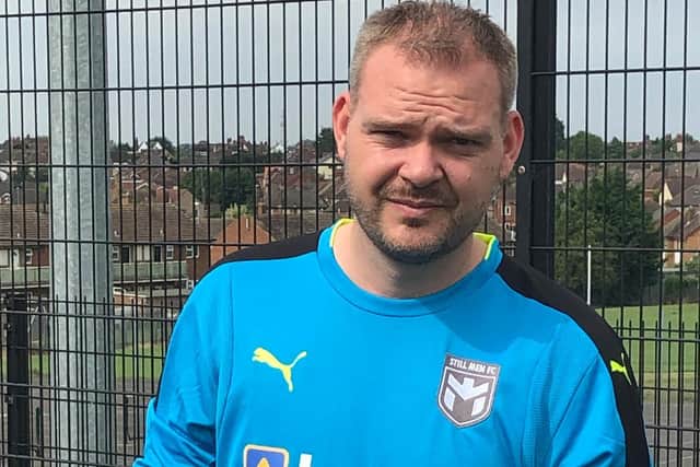 Luke Barker, who co-founded charity football team Still Men FC