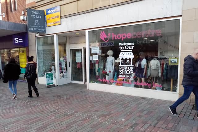 The shop front would be split into two different stores with their own entrances.