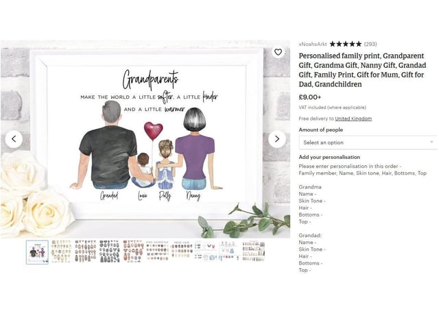 This artist will personalise a family print to your specifications to make something truly unique. - https://etsy.me/34UR6Kp
